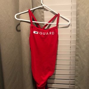 Lifeguard one piece bathing suit size 8/34 Speedo